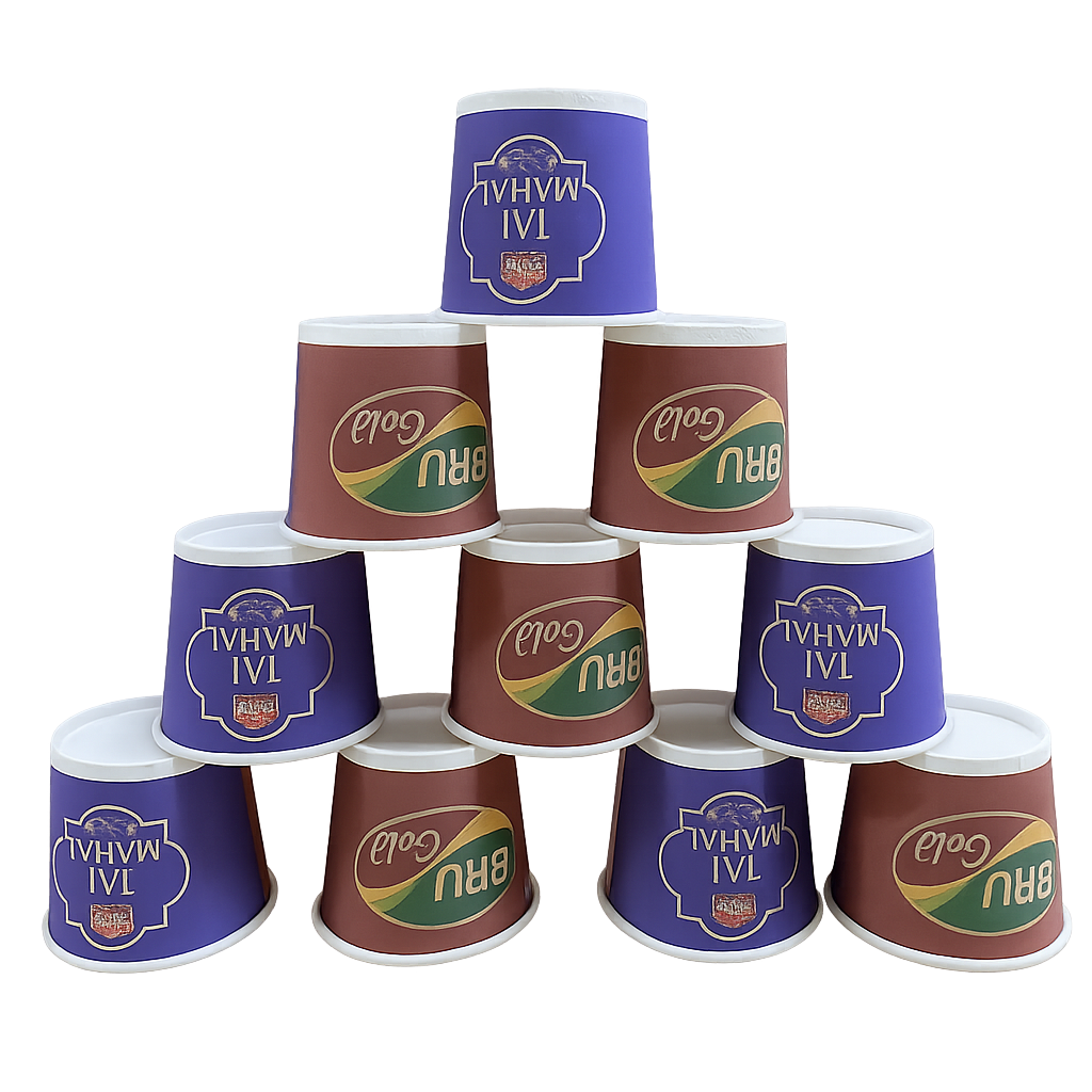 150ml Bru Printed Paper Glass