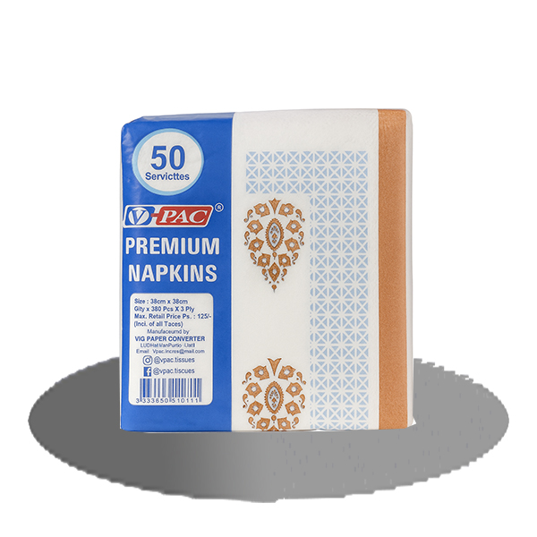 V-PAC Printed Napkin(Hankey)